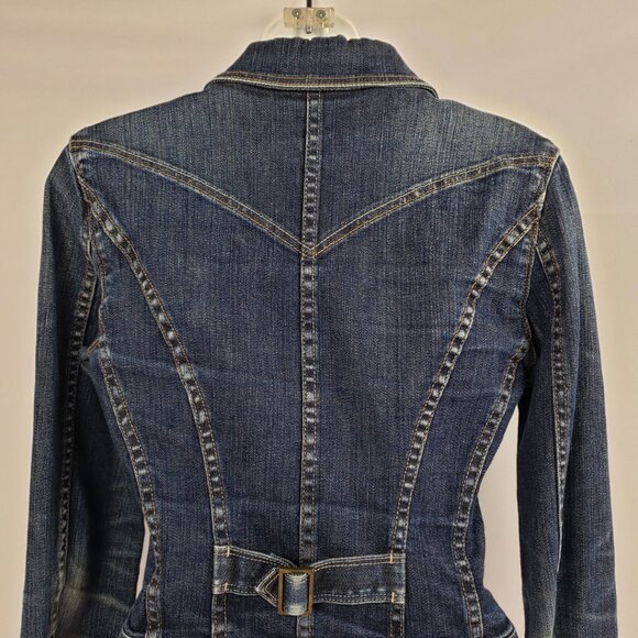 Harolds XS Blue Denim Jacket Vintage Jeans Fall Cotton Spandex Coat - Picture 6 of 16